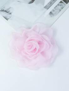 Handmade Exaggerated Multi-Layer Rose Tulle Flower Brooch, Hair Clip, Hat, Clothing Decoration For Women - Camellia - View 3