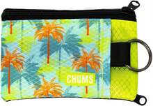 Chums Surfshorts Wallet - Lightweight Zippered Minimalist Wallet With Clear ID Window - Water Resistant With Key Ring - Palm - View 1