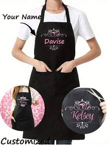 Personalized Custom Hair Stylist Black Apron Hairdresser Beauty Salon Cosmetologist Cosmetology School Barber Gift Custom,Unique,Personalized Ideal Gifts For Him Her,Boyfriend,Girlfriend,Dad,Mom,Family,Friends For Anniversaries,For Valentine's Day,For Mother's Day,For Birthdays,For Children's Day,For Father's Day,For Graduation,For Weddings,For Christmas,For Housewarming - Multicolor - View 1
