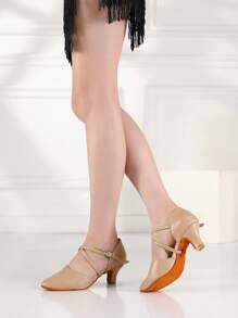 1 Pair Low-Top Women's Latin Dance Shoes, Salsa Tango Standard Practice Performance Party Closed Toe Dance Shoes