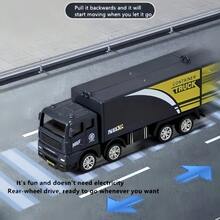 Modelo de Brinquedo de Veículo de Engenharia de Caminhão de Carga, Caminhão Transportador de Simulação de Inércia, Operação Manual, Adequado para Crianças de 3 a 6 Anos, Presente de Festa de Aniversário