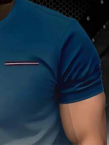 Áo thun nam in hình tháp Eiffel 3D Paris - Áo thun tay ngắn kiểu dáng thường ngày, áo thun mùa hè ngoài trời với thiết kế chuyển màu. - Nhiều màu - Xem 4