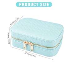 Friendly Travel Jewelry Box With Mirror - Scratch-Resistant PU Leather Jewelry Organizer For Earrings, Rings, Necklaces - Compact Lightweight Storage Case Perfect Gift For Women, Moms & Girls