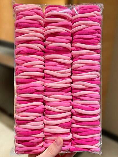 100/200/300/500pcs Women Simple Elastic Hair Ties, Versatile Casual Hair Accessories For Ponytail, Braids. Suitable For Daily Wear, All Seasons, School Supplies, Women Accessories ,Hair Rope Hair Ties Head Accessories Rubber Bands