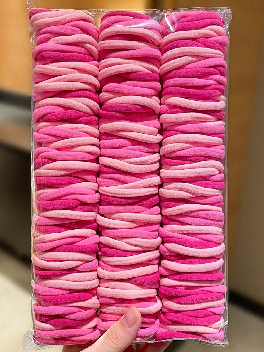 100/200/300/500 chiếc Dây buộc tóc co giãn đơn giản dành cho nữ, phụ kiện tóc thường ngày đa năng dùng cho tóc đuôi ngựa, tóc tết. Thích hợp sử dụng hàng ngày, mọi mùa, đồ dùng học tập, phụ kiện nữ, dây buộc tóc, phụ kiện đội đầu bằng cao su.