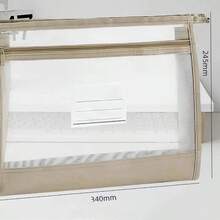 Organizador de malla transparente A4 con doble cremallera - Bolsa de almacenamiento portátil espaciosa hecha a mano