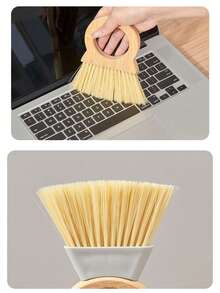 1 Set Wooden Mini Broom And Dustpan Set, Desktop Cleaning Brush Broom, Small Dustpan And Trash Scoop, For Cleaning Up Pet Litter, Spilled Pet Food, And Hair/Crumbs On Sofa Or Bed