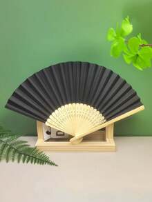 1PC Handheld Paper Fans Paper Folding Fans,Multi Colored Folding Fan,Solid Color Fan,DIY Folding Fan,Party Dressing,Church Wedding Gift - Multicolor - View 8