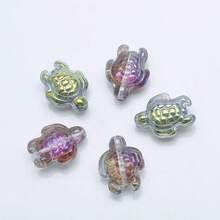 20颗14*18毫米海龟造型玻璃珠，适用于DIY首饰制作，可用于项链、手链、耳环、手机挂饰、钥匙扣、窗帘等。 - 14*18mm海龜 - 查看 39