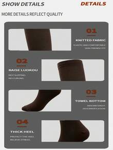 3Pairs Copper Compression Socks For Women And Men Circulation Support For Running, Nursing, Athletic, Fall - Multicolor - View 5