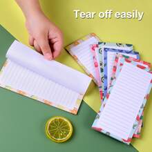 9 Pack Magnetic Notepads For Refrigerator, Fruit Design Magnetic Grocery List Pad For Fridge, Full Magnet Back Shopping Lists, 25 Sheets Per Note Pads - Multicolor - View 6