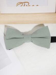 1pc Men's Casual Solid Color Simple Design Dual Layer Bowknot,Suitable For Wedding,Party,Gift,Prom Accessories, Wear With Suit Men Necktie - A - View 13