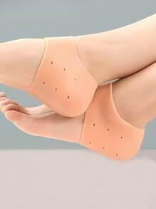 4pcs Moisturizing Gloves & Socks Set, Silicone Gel Therapy Socks For Dry Skin, Silicone Gel Heel Socks Anti-Slip, For Foot Softening, Calluses, Foot Care After Pedicure