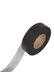 1/2 卷 60 米熨烫式卷边胶带、双面粘合衬、热熔织物粘合网、不含用于服装的无纺布热熔胶布、薄胶网膜底部卷边胶带、非常适合粘合和工艺项目、无纺布装饰带、白色双面 DIY 胶带（用于缝纫用品）