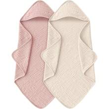 1PC Muslin Hooded Baby Towels Ultra-Soft Absorbent Baby Bath Towels With Hood For Newborn And Infant 30x30inch