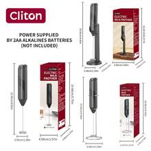 CLITON 6-Color Options (Black, White, Blue, Green, Pink, Red) Electric Milk Frother, 3 Styles: Single Serve, Plastic, Stainless Steel, Minimalist Design, Uses AA Batteries (Not Included), Quiet & Portable Milk Whisk, Suitable For Coffee, Kitchen, And Holiday Gifts, Ideal For Christmas, Weddings, And More - Multicolor - View 4