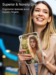 1pc Customizable IPad Protective Case, 4-Corner Anti-Drop Transparent Cover, Compatible With 11-Inch IPad, IPad Mini 4/5, IPad Pro 11-Inch (M4) 2024, IPad 10.2-Inch, Mi Tablet. DIY Creative Custom Text Shell, Personalized Gift With Photo For Yourself, Friends, Work, Birthday, New Year, Valentine's Day, Graduation, Back To School, Parents, Family