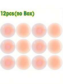 12pcs Silicone Nipple Cover Reusable Women Breast Petals Lift Invisible Bras Pasties Bra Padding Sticker Patch Adhesive Pads - Multicolor - View 9