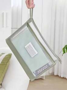 Organizador de malla transparente A4 con doble cremallera - Bolsa de almacenamiento portátil espaciosa hecha a mano