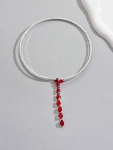 1入華麗的鑽石裝飾開放式頸套項鍊,為婚禮、派對和其他活動準備 - 水滴 - 查看 15