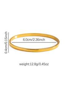 18K金极简四色手链，4毫米宽不锈钢情侣奢华手链，男女皆宜，精美礼品 - 星星 - 查看 10