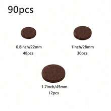 52/62/90/114 Stück verstärkte selbstklebende Filz-Stuhlbeinpads Bodenschutz Möbelbeine Tischbeinabdeckungen rund rutschfeste kratzfeste Pads (Beige, Braun)