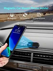 1 buah Dudukan Ponsel Mobil Magnetik, Dudukan Paduan Tahan Air, Dudukan Ponsel Mobil untuk Dashboard, Dudukan Ponsel Navigasi GPS, Kompatibel dengan Smartphone, Gunakan dengan Pelat Magnetik yang Kompatibel dengan iPhone, Ponsel Android, Hadiah untuk Ulang Tahun, Keluarga, Teman, Aksesori Mobil - MultiWarna - View 7