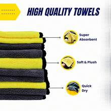 1pc/3pcs Microfiber Towels For Cars, Extra Thick Car Microfiber Drying Towel, Absorbent Car Wash Towels/Rags, Micro Fiber Clothes For Car Cleaning Washing - Multicolor - View 8