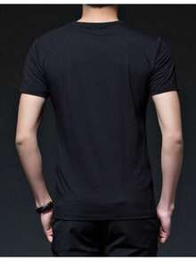 Men Black Saxophone Player T-Shirt Cotton Breathable Comfortable Music Lover Tee Casual Streetwear Band Performance Concert Gift^Jun Mother's Day Gifts - Black - View 2