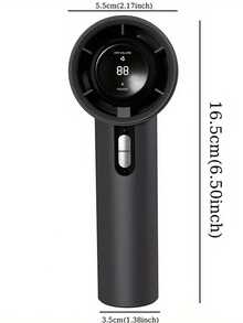 1 件男女通用纯色 USB 可充电 100 速高风量长电池寿命迷你手持风扇，液晶显示屏，适合送礼、户外、海滩、旅行、运动、家居、办公室、日常使用 - 彩色 - 查看 9