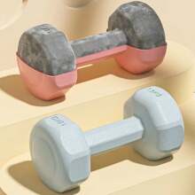 1pc Solid Cast Iron Dumbbell, Blue Hexagon, Home Fitness Equipment, For Arm Muscle Exercise, Yoga & Workouts, Gym