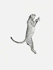 1 pieza Tatuaje temporal de jaguar a base de hierbas, a prueba de agua y sudor, de un solo uso, talla grande seguro y unisex, puede durar de 7 a 14 días - Negro - Ver 2