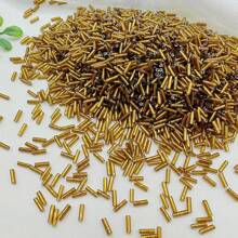 50g(About 1500pcs) Of 7*2mm Thin Tube Glass Beads, Suitable For DIY Handmade Jewelry Bracelet And Necklace Making Accessories