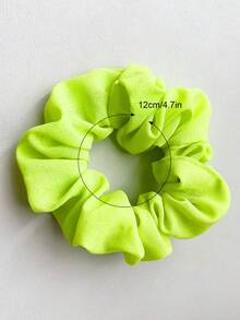 3 chiếc dây buộc tóc màu neon Y2K rực rỡ mùa xuân/hè, dây buộc tóc bằng vải mềm mại, co giãn, có nếp gấp, dùng để giữ tóc đuôi ngựa, phụ kiện tóc, băng đô, phụ kiện đội đầu, dây chun co giãn. - Nhiều màu - Xem 3