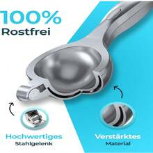 Heavy Duty Manual Lemon Juicer, Zinc Alloy Premium Lemon Squeezer, Large Citrus Fruit Hand Press Juicer For Lemon, Orange, Lime