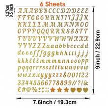 1080PCs Glitter Alphabet Number Stickers - Gold & Silver - 0.5/1 Inch - Sparkly Decals For Guka, Balloons, & Spice Jars 6Sheets - Multicolor - View 14