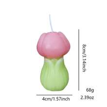 1 件郁金香花形香薰蜡烛，家居装饰小雕像，适合家庭、餐厅、生日、派对、浴室 - 彩色 - 查看 8