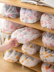 Set Of 10 Non-Woven Fabric Shoe Storage Bags, Shoe Dust-Proof Moisture-Proof Storage Pouches To Prevent Shoes From Getting Yellow And Dusty, Suitable For Adults & Children Shoes Storage Organize And Storage, For Household, Office, School, Shoes And Boots Accessories, Shoe, Spring Summer Picks, Brides Maid Gifts, Room, Bedroom Decor, Bedroom Decor, Beach, Travel, For Men, For Women, Vacation,Beach,Summer,Vacation,Holiday,Travel Essential,Going Out Tops,Household Items - Pink - View 5