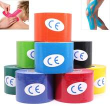 Băng Kinesiology Athletic Elastoplast Sport Recovery Strapping Gym Muscle Bandage Phụ kiện tập thể dục Băng tập thể dục Băng thể thao - Nhiều màu - Xem 3