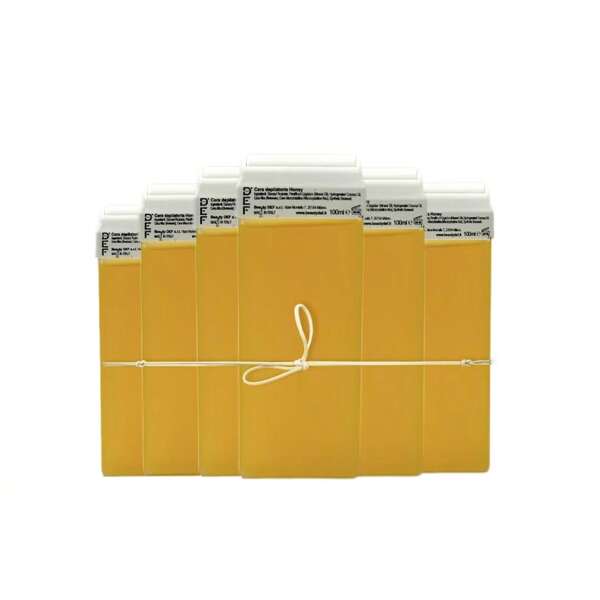 DEF Cera depilatoria liposoluble en roll-on, resina de pino y cera de abejas, para todo tipo de piel, 100 ml, fabricada en Italia.