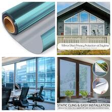 Multi-Size One Way Privacy Window Film, Daytime Privacy Sun Blocking Anti UV Reflective Window Film Heat Control Self Adhesive Window Tint Film For Home And Office, Silver - Multicolor - View 7
