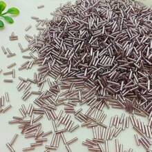 50g(About 1500pcs) Of 7*2mm Thin Tube Glass Beads, Suitable For DIY Handmade Jewelry Bracelet And Necklace Making Accessories