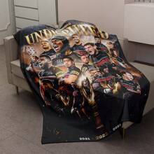 Weiche Flanell-Wolldecke mit Penrith Panthers Team Design - Gemütlich & warm für Wohnzimmer, Büro, Sofa Dekoration, Reisedecke für alle Jahreszeiten, vielseitiges Geschenk - 100% Polyester, gestricktes Material, Digitaldruck, "Team-Spirit"-Design Polyester-Wolldecke für alle Jahreszeiten