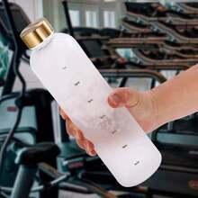 1 pieza Botella de agua deportiva, de gran capacidad, boca ancha, portátil, a prueba de fugas, jarra de agua fría