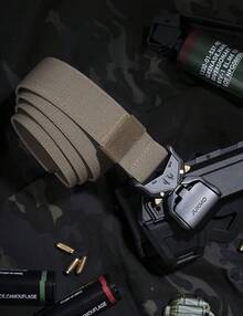 JUKMO Tactical Belt, Hiking Rigger 1.5 Nylon Web Work Belt With Heavy Duty Quick Release - 郊狼 - 查看 7