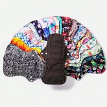 Large Random Prints Reusable Cloth Menstrual Pads Waterproof Sanitary Pads (5randompads)