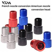 Accesorios para bicicleta de carretera de velocidad única VXM, incluido un adaptador de válvula francesa a americana, de válvula Presta a Schrader, y una bomba - Multicolor - Ver 2