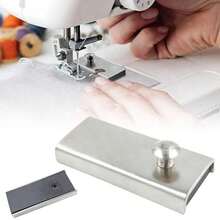 1pc Big Size Dual-Purpose Sewing Machine Magnetic Seam Guide - Portable, Easy Install Edge Stopper For Precision Stitching , Straight Seam Gauge Sewing Machine Attachments Presser Foot Tools For Sewing Machine Magnetic Pin Holder For Sewing - Silver - View 6