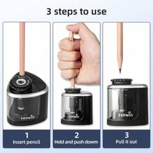 tenwin Tenwin 1pc Electric Pencil Sharpener Desktop Automatic Suitable To Pencils (6-8mm) For Students School Office Stationery
