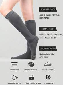 3Pairs Copper Compression Socks For Women And Men Circulation Support For Running, Nursing, Athletic, Fall - Multicolor - View 4